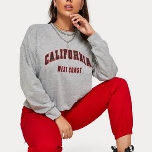 SHEIN California West Coast Lightweight Long Sleeve Top Size M